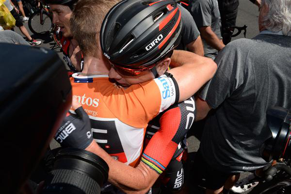 Cadel Evans and Rohan Dennis